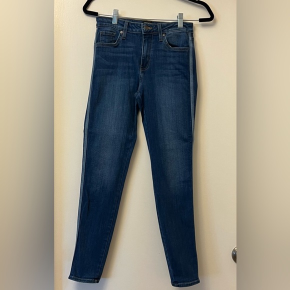 JUST BLACK DENIM Skinny W/ Side Stripe - SIZE 28 in Medium Blue - Picture 4 of 9